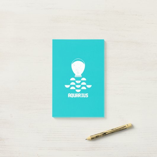 Aquarius Post-it® Notes (Op bureau)