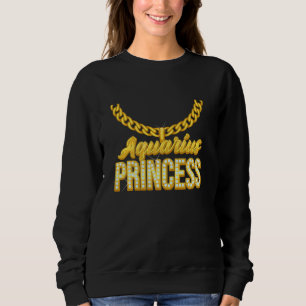 Aquarius Princess Zodiac Sign. with Golden Chain N Trui