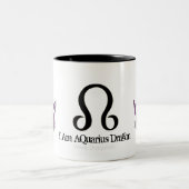 Aquarius Rahu Zodiac Dragon Paars Tweekleurige Koffiemok (Center)