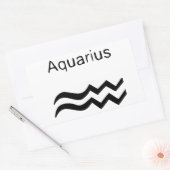 Aquarius Rechthoekige Sticker (Envelop)