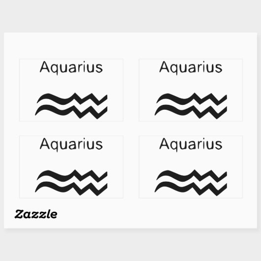 Aquarius Rechthoekige Sticker (Vel)