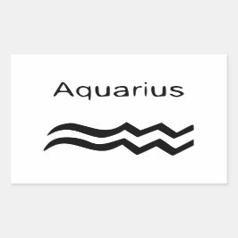 Aquarius Rechthoekige Sticker