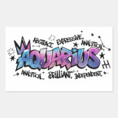 Aquarius Rechthoekige Sticker (Voorkant)