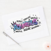 Aquarius Rechthoekige Sticker (Envelop)