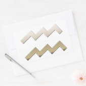 Aquarius Rechthoekige Sticker (Envelop)