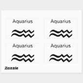 Aquarius Rechthoekige Sticker (Vel)