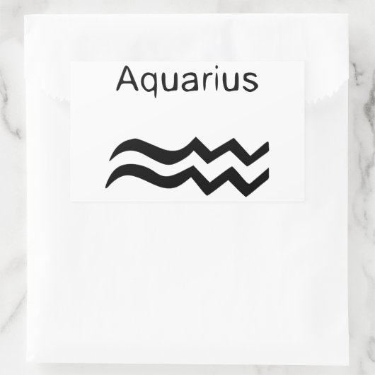Aquarius Rechthoekige Sticker (Tas)
