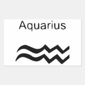 Aquarius Rechthoekige Sticker (Voorkant)