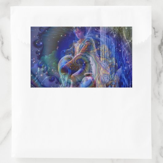 Aquarius Rechthoekige Sticker (Tas)