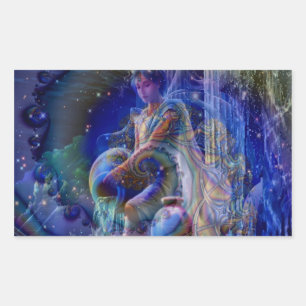 Aquarius Rechthoekige Sticker