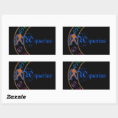 Aquarius Rechthoekige Sticker (Vel)