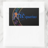 Aquarius Rechthoekige Sticker (Tas)