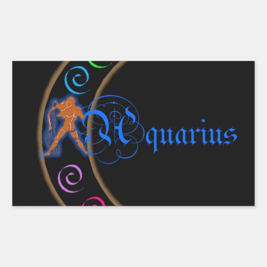 Aquarius Rechthoekige Sticker (Voorkant)
