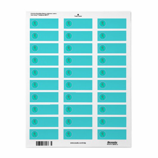 Aquarius Return Address Label (Full Sheet)