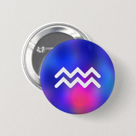 Aquarius Ronde Button 5,7 Cm (Voorkant /achterkant)