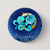 Aquarius Ronde Button 5,7 Cm (Voorkant)