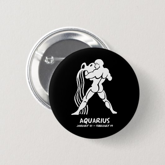 Aquarius Ronde Button 5,7 Cm (Voorkant /achterkant)