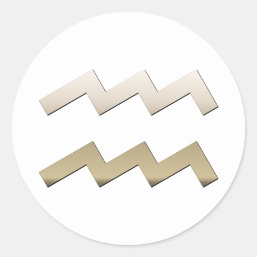Aquarius Ronde Sticker (Voorkant)