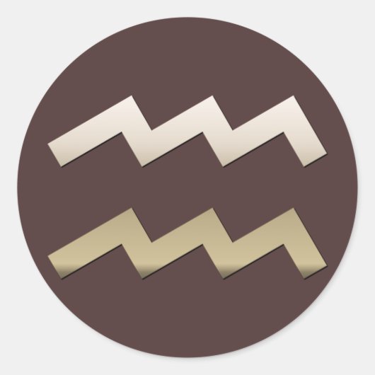 Aquarius Ronde Sticker (Voorkant)
