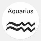 Aquarius Ronde Sticker (Voorkant)