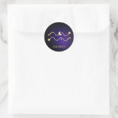 Aquarius Ronde Sticker (Tas)