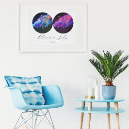 Aquarius Sagittarius Personalize Couples Horoscope Poster