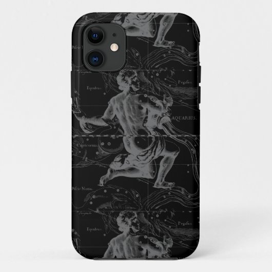 Aquarius Sign Constellation Map door Hevelius Case-Mate iPhone Case (Achterkant)