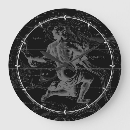 Aquarius Sign Constellation Map door Hevelius Grote Klok (Voorkant)