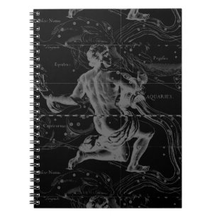 Aquarius Sign Constellation Map door Hevelius Notitieboek