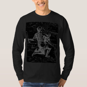 Aquarius Sign Constellation Map door Hevelius T-shirt
