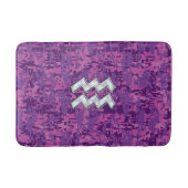 Aquarius Sign. over fuchsia roze digitale camo Badmat (Voorkant)