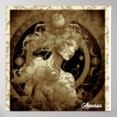 Aquarius Sign Wall Art Poster (Voorkant)
