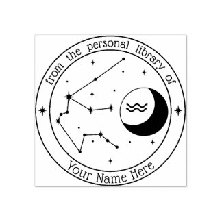 Aquarius Specialized Zodiac Book Stamp Rubberstempel