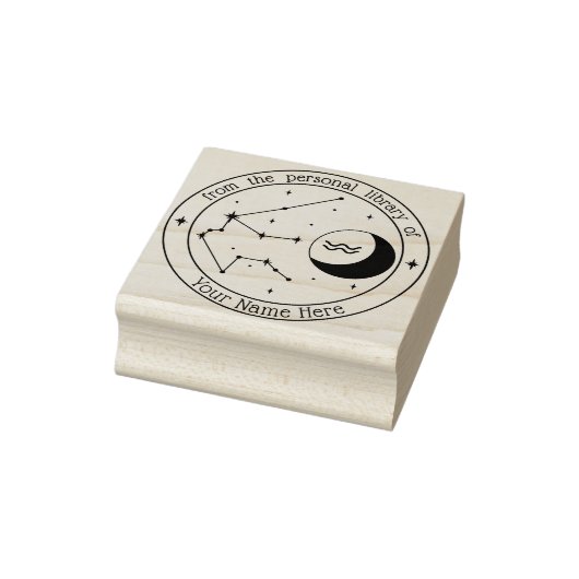 Aquarius Specialized Zodiac Book Stamp Rubberstempel (Stempel)