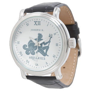 Aquarius Star Sign  Art   GEPERSONALISEERD   Horloge