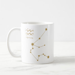 Aquarius Star Sign Gold Constellatie Koffiemok