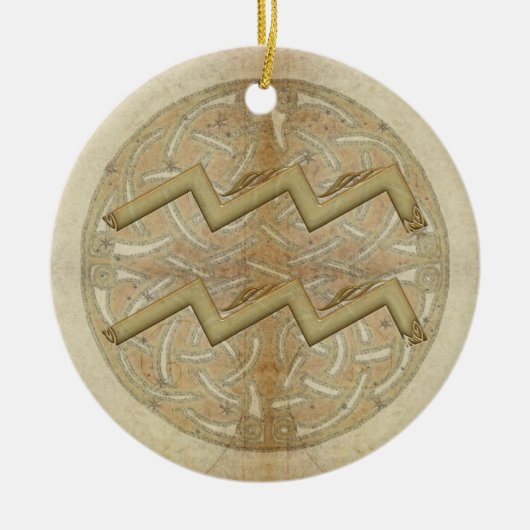 Aquarius Star Sign Personalized Ornament (Voorkant)
