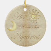 Aquarius Star Sign Personalized Ornament (Achterkant)