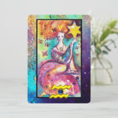 AQUARIUS, STAR TAROT ASTROLOGY ZODIAC BIRTHDAY CAR KAART (Staand voorkant)
