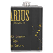 Aquarius Star-teken Heupfles (Achterkant)