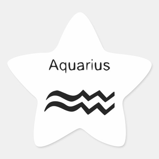 Aquarius Ster Sticker (Voorkant)