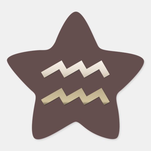 Aquarius Ster Sticker (Voorkant)