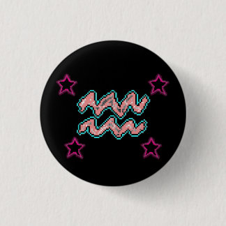 AQUARIUS-sterren Ronde Button 3,2 Cm