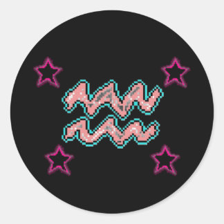 AQUARIUS-sterren Ronde Sticker