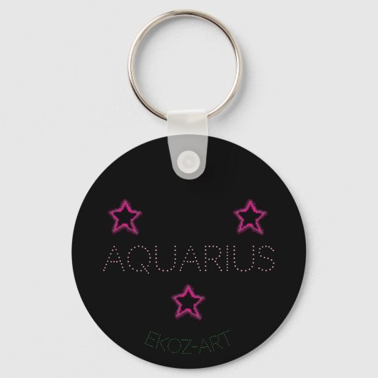 AQUARIUS-sterren Sleutelhanger (Achterkant)