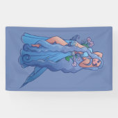 Aquarius Sterrenbeeld Godin Buikdanser Kunst Verja Spandoek (Horizontaal)