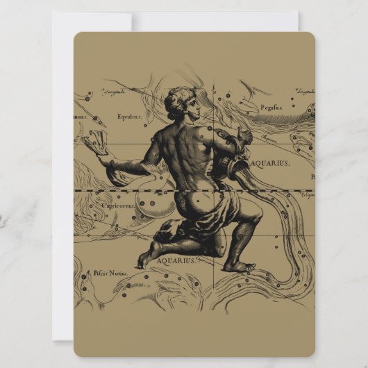 Aquarius sterrenbeeld Hevelius 1690 Jan 20 Feb 18 (Voorkant)