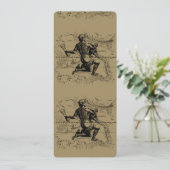 Aquarius Sterrenbeeld Kaart Hevelius 1690 op Taupe (Staand voorkant)