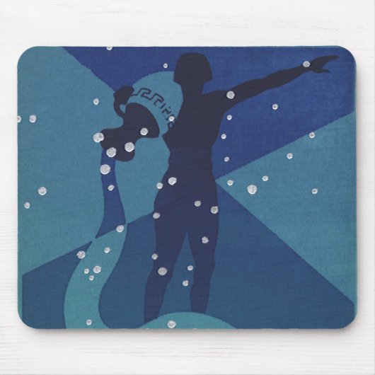 Aquarius sterrenbeeld, Vintage Zodiac Astrologie Muismat (Voorkant)