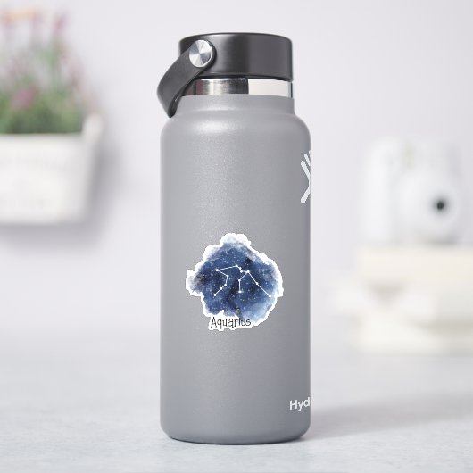 Aquarius Sterrennacht Constellation Custom-Cut Sticker (HydroFlask)